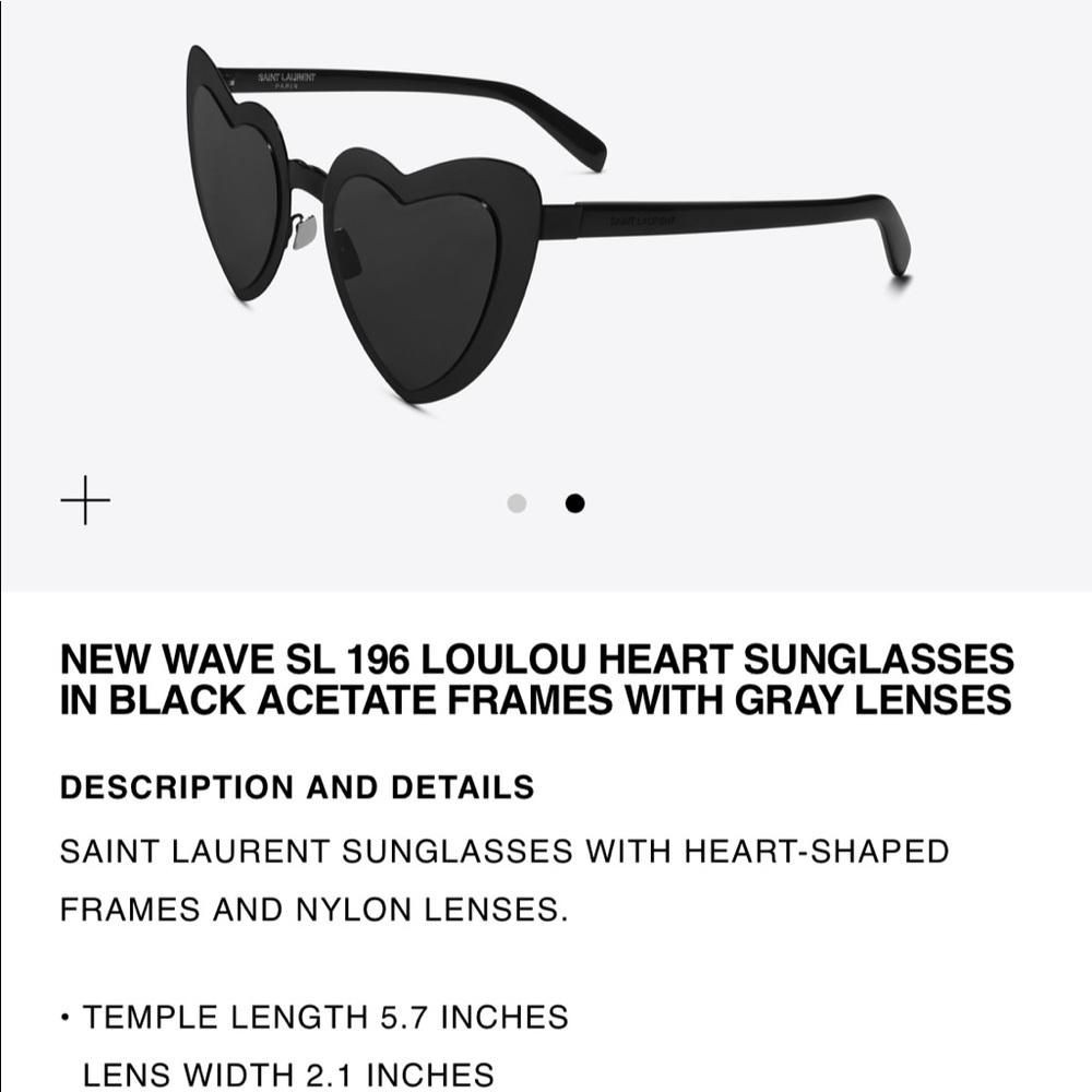 Saint Laurent Lou Lou heart sunglasses